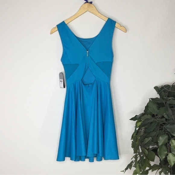NWT Guess Teal Cutout Fit and Flare Dress - Picture 5 of 5